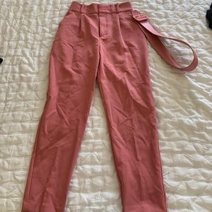 Pink Zara high waisted pants